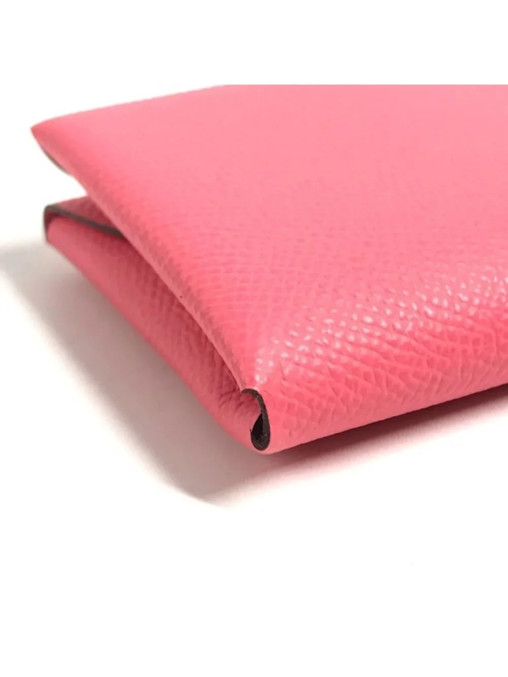 Hermes Calvi Duo Epsom Rose Azaleas Pink Wallet